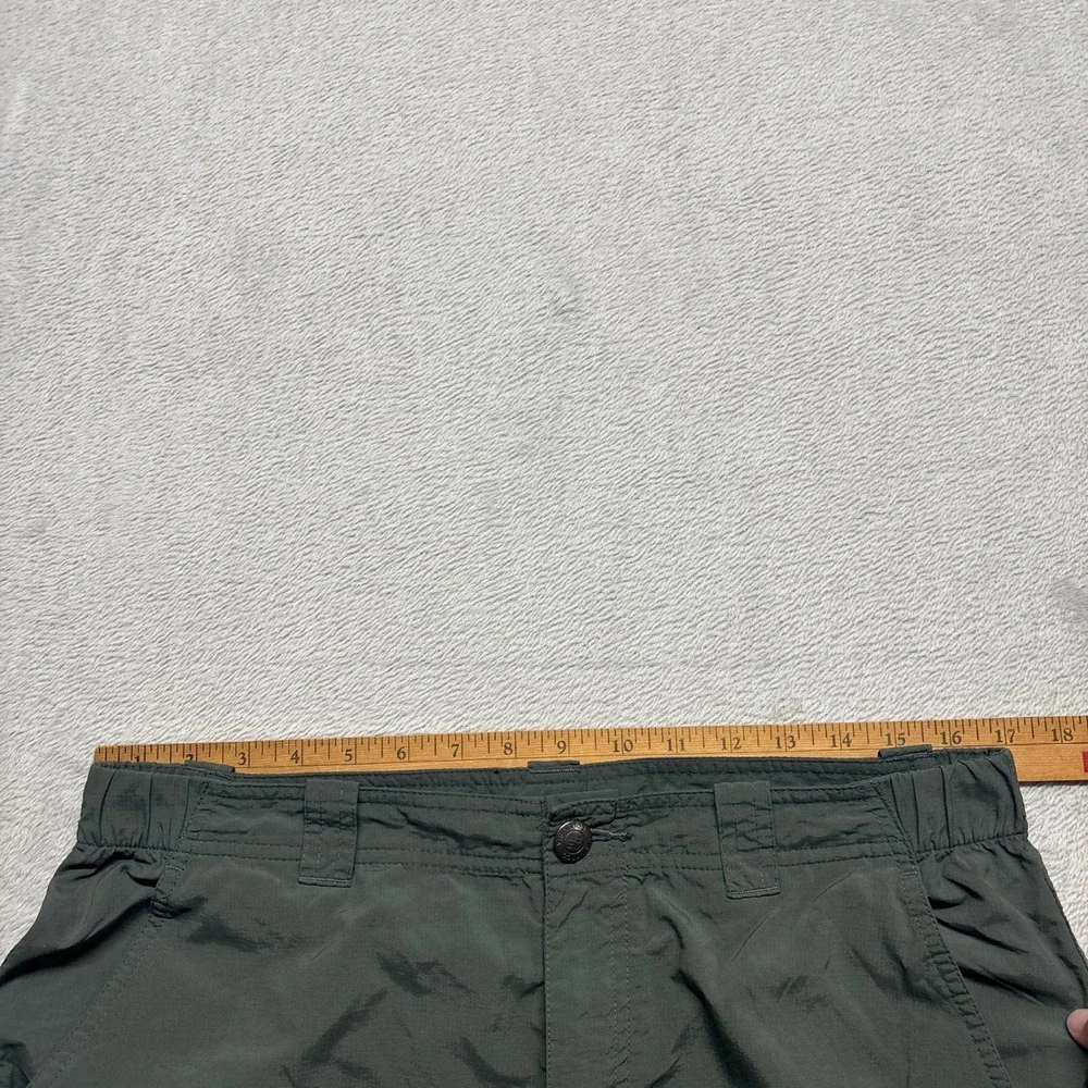 Columbia Silver Ridge Convertible Cargo Pants Mens 34x25 Green Cropped Capri 3/4